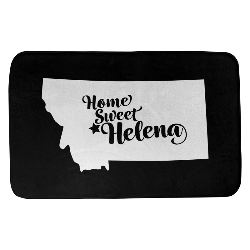 Tapis pour salle de bain hélène montana, l 21 po x L 34 po, Noir