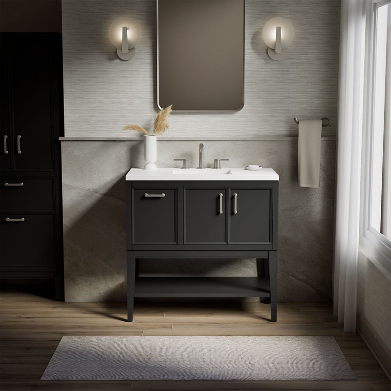 Winnow 36-In Bathroom Vanity Set, Slate Gray
