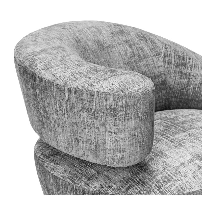 Arabella Swivel Lounge Chair, Feather Chenille