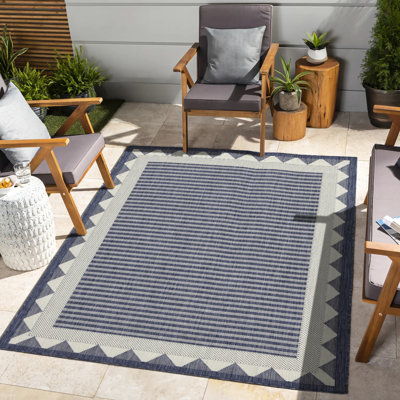 5 Ft. 3 In. X 7 Blue Area Rug - Sunshine Gchar2013, Polypropylene , , Stain , Pet & Indoor/outdoor In., Pet-, Easy To Use