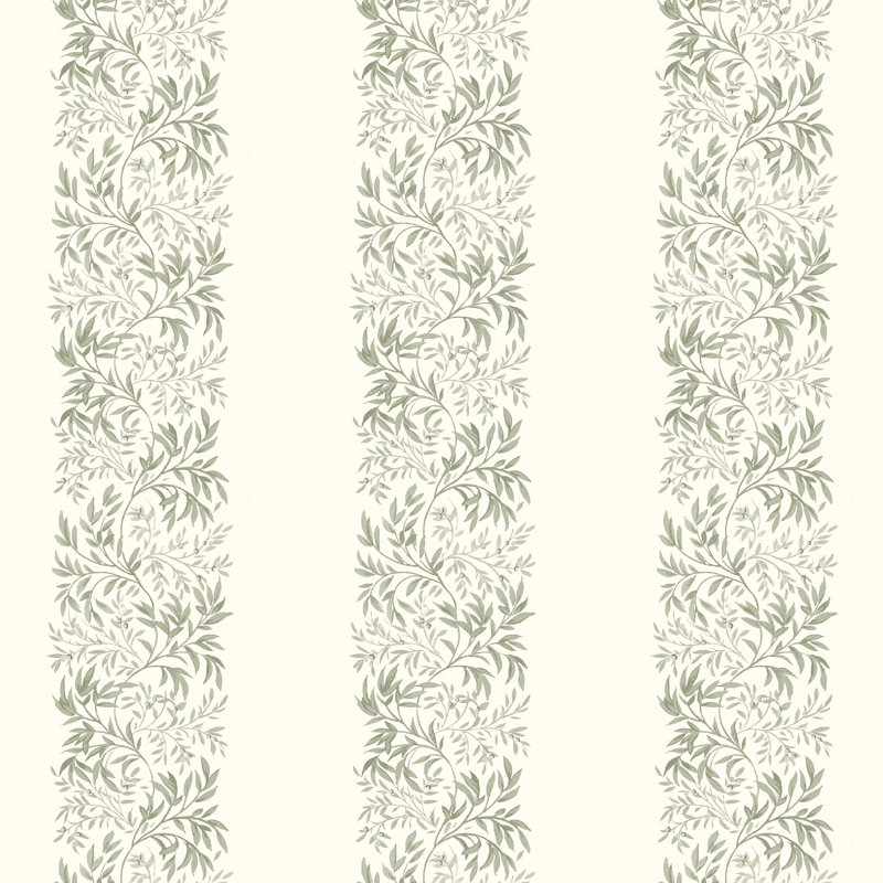  Heritage Garden Stripe Tarn Wallpaper, Green