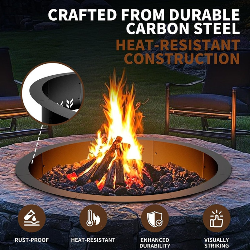 Round Wood Burning Fire Pit