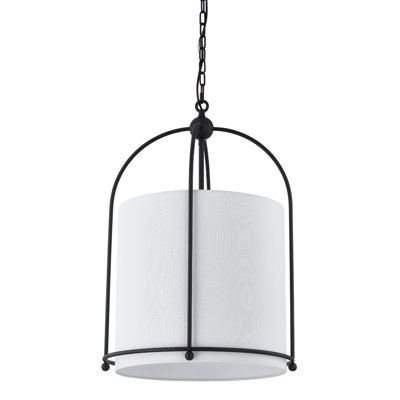 Luminaire suspendu Riggins, noir