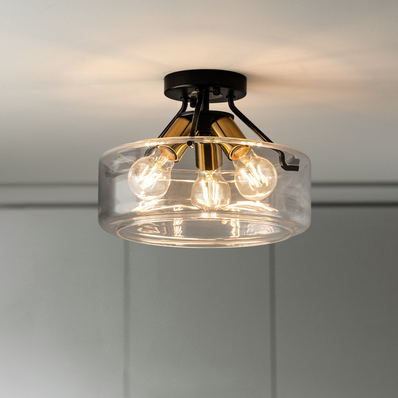 12" Glass Flush Mount Lighting