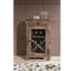 Nature Solid Wood Floor Wine Bottle & Glass Rack in Grey