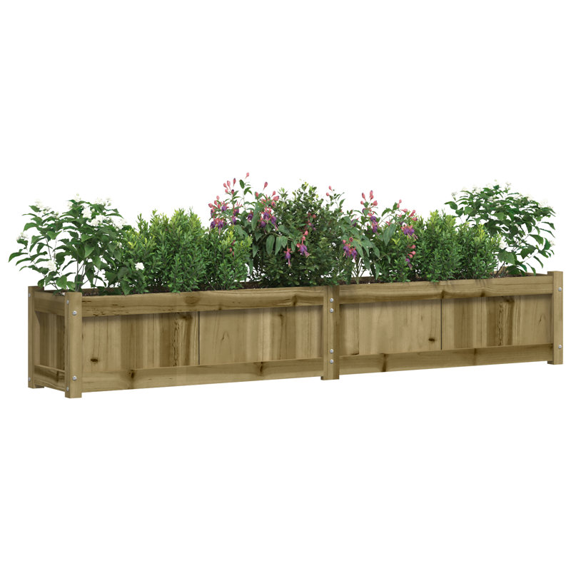 Bringier Garden Planter, 31cm H x 150cm W x 31cm D, Natural Impregnated, 1
