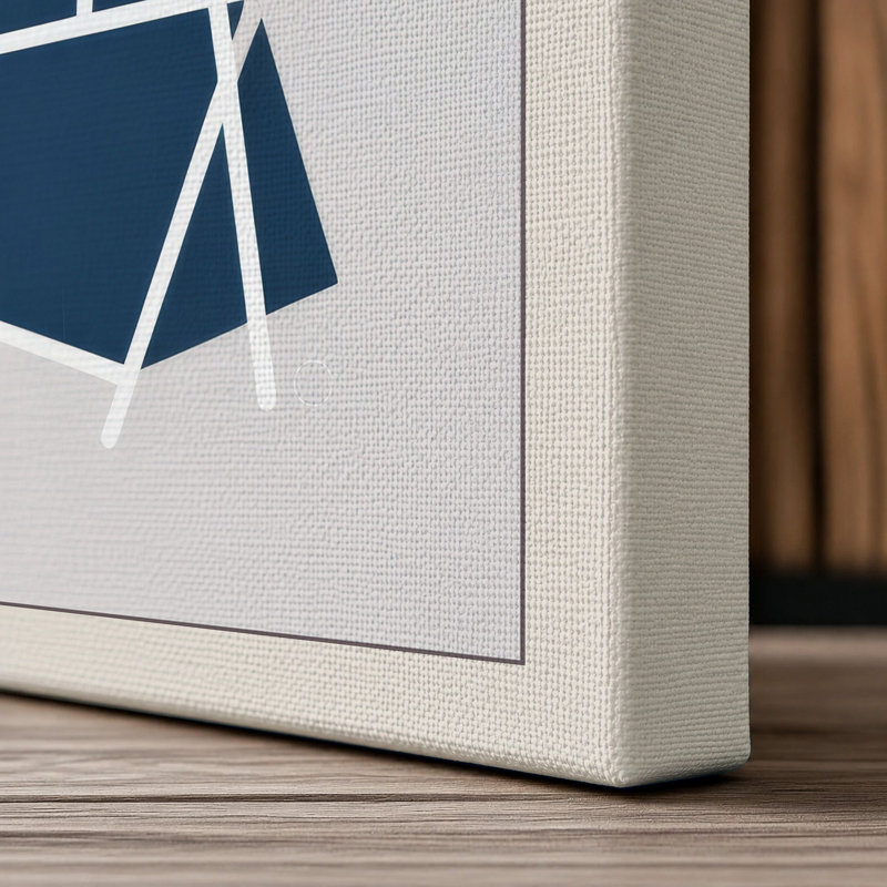 Fractured Geometry Geometric - Wrapped Canvas, 36x24 - 91.4 x 61.0 cm, Cream Border