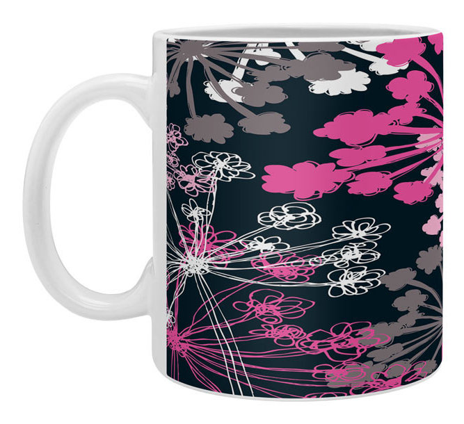 Grande tasse à café cow parsley