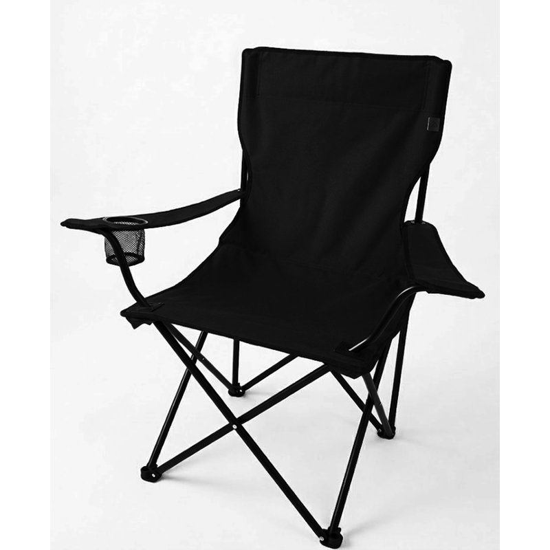 20" X 20" Camping Chair, Black, Black