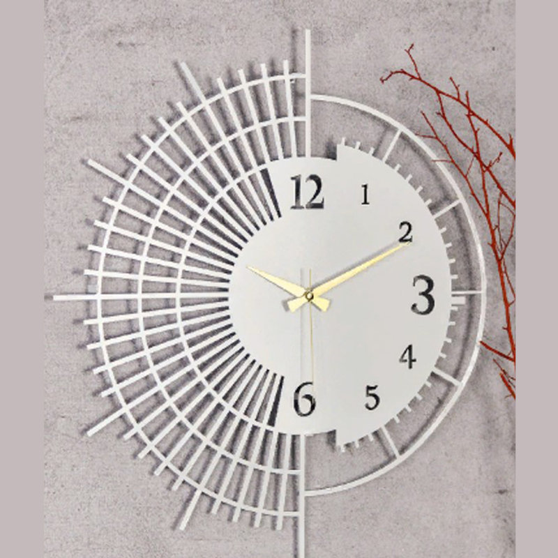 Amarmula Metal Wall Clock, White, 41 x 41 cm
