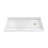 DreamLine SlimLine 32 inch D x 60 inch W x 2 3/4 inch H Single Threshold White Alcove Shower Base with 2 inch Brushed Brass Right Round Drain-118322157-118322158
