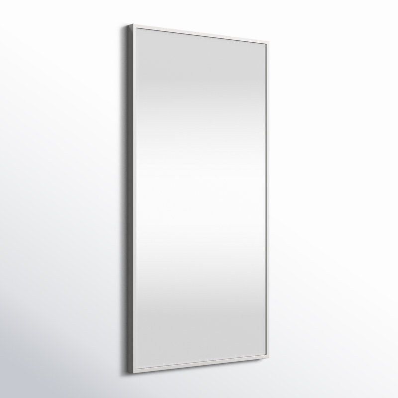 Sabine Metal Rectangle Wall Mirror, 36" x 18", Silver