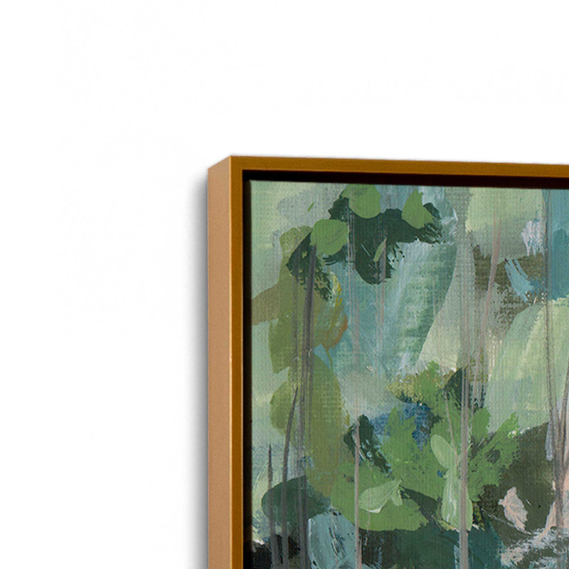 Serene Waves, ensemble de 2 impressions, 48 po x 32 po, Toile avec cadre, Or poli