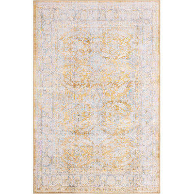 Tapis traditionnel de couleur mauri doré