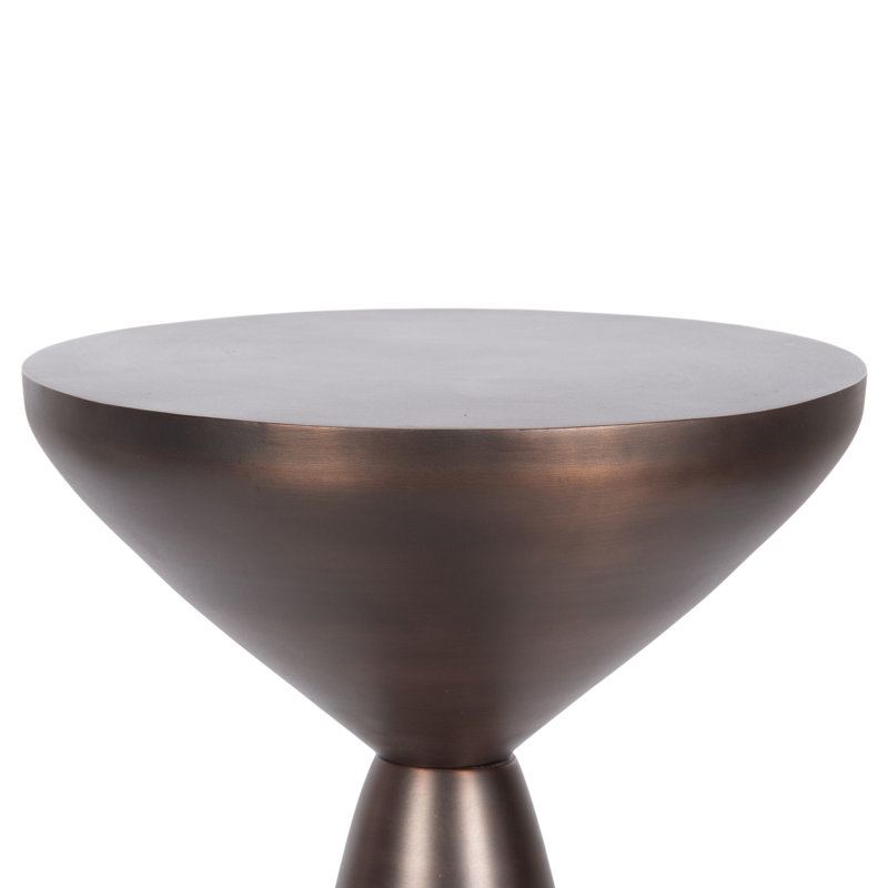 Table d'appoint ronde en métal Steeves