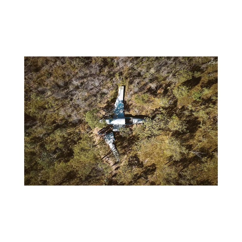Vansittart Aerial Plane Crash Wreck by James Vodicka - Wrapped Canvas Gallery-Wrapped Canvas Giclée, 45.72cm H x 66.04cm W