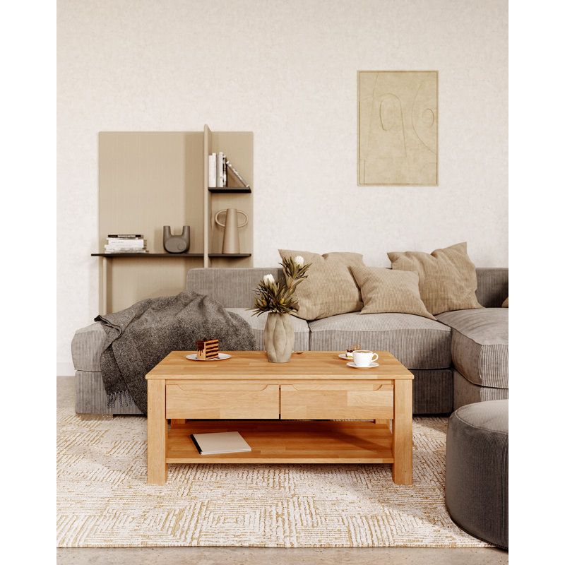 Emraan Four Leg Coffee Table with Storage