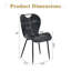 Ensemble de chaises de salle à manger modernes (4 pièces), chaises rembourrées en cuir de polyuréthane avec structure et pieds en métal, chaises de cuisine confortables à haut dossier.-860395762