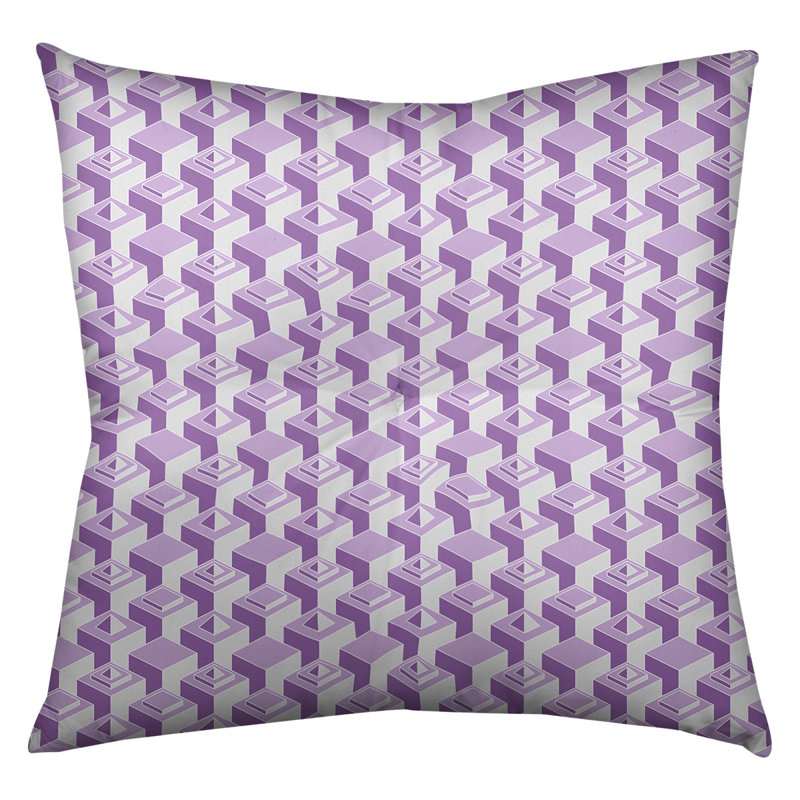 Coussin de sol classique de gratte-ciels, 30 po x 30 po, Violet clair
