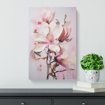 Magnolia Flower Action Painting No.2 - Print