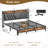 Bed Frame With Power Outlets, Storage Bed Frame With Upholstered Headboard-1491747053