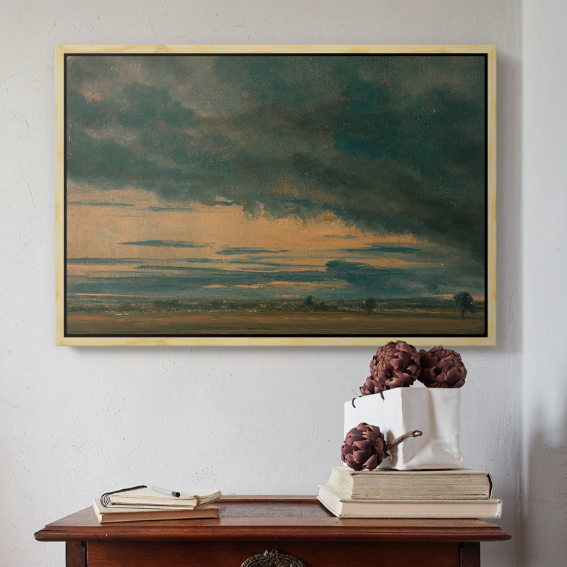 Étude des nuages, c. 1821 - John Constable - Toile tendue avec châssis encadrée, 16 x 24, Natural