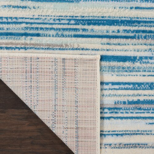 Nourison Boggess Power Loom White/Blue Rug & Reviews | Wayfair.co.uk