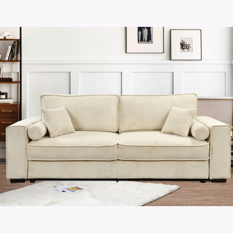 Latitude Run® Convertible Sleeper Sofa Bed with Pullout Bed, Storage ...
