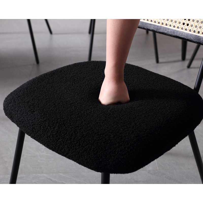 Lashounda 18.25'' H Upholstered Side Chair, Black