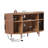 Half-Moon Record Player Stand With Charging Station-1327748385