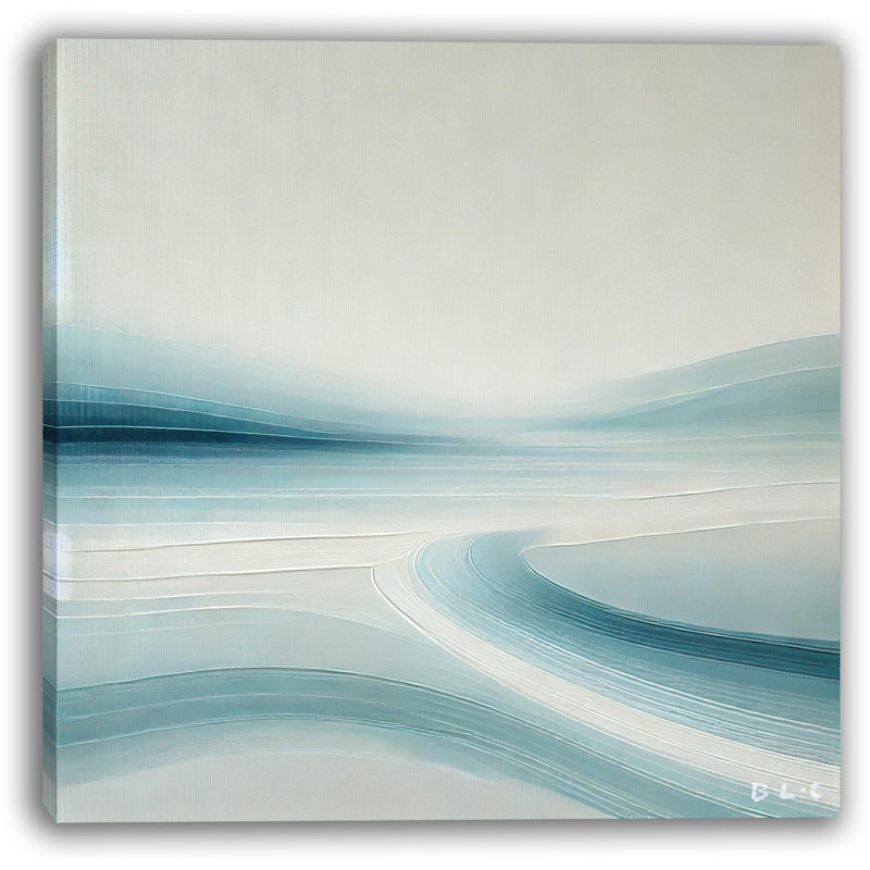 «Tranquil Flow - Abstract River», art mural sur toile, H 12 po x l 12 po x P 1 po