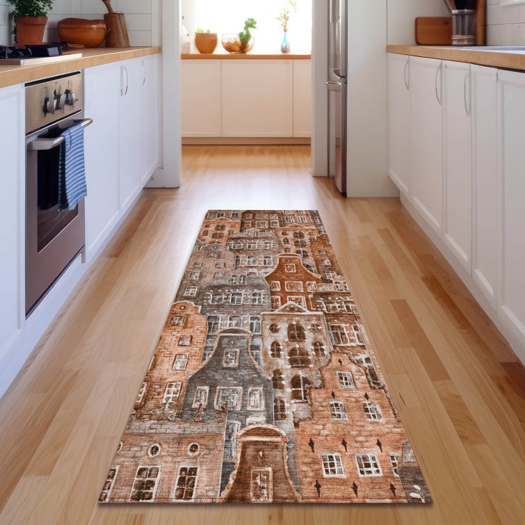 Premium Machine Washable Cerrito AMF600 Paprika Rug
