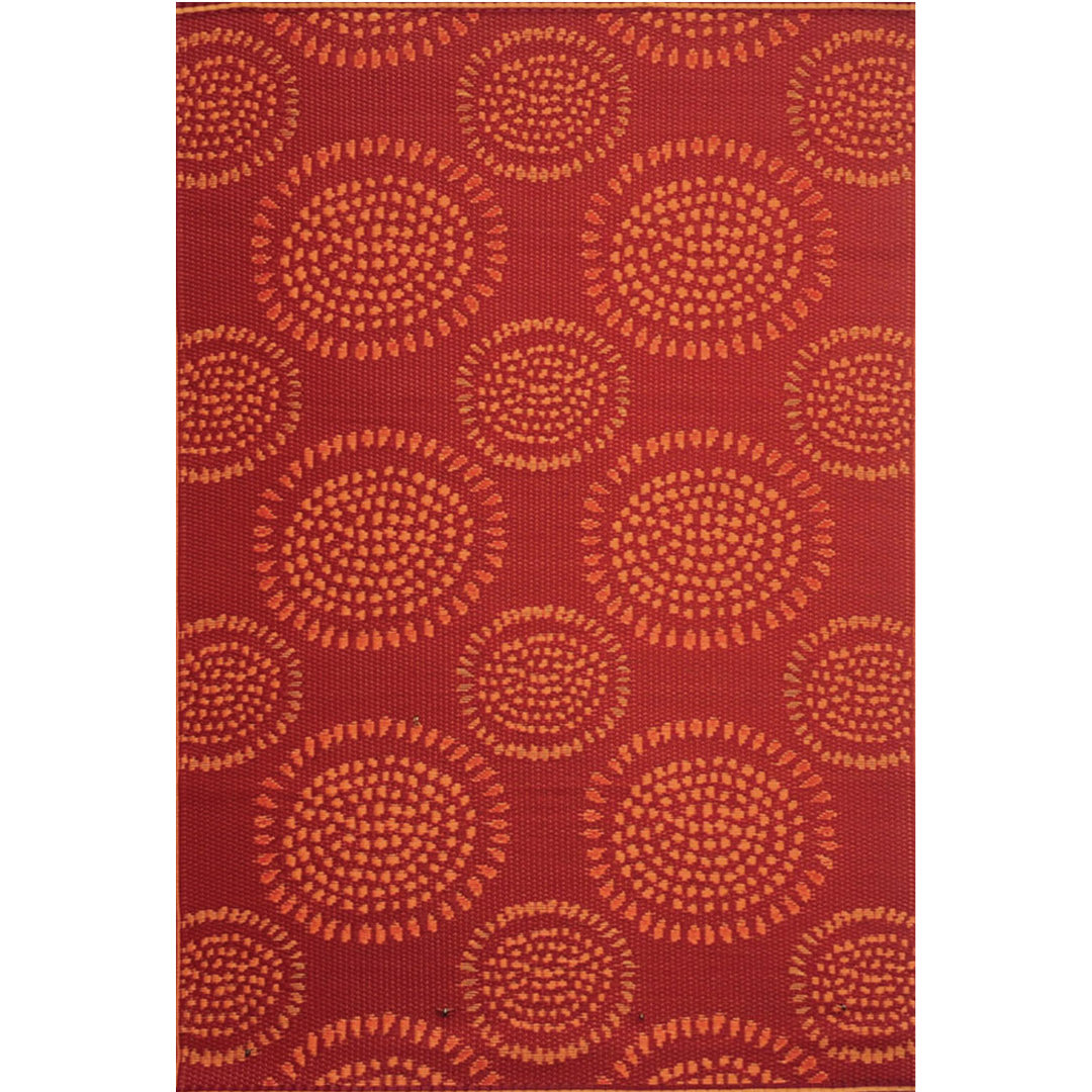 Molly Red Indoor/Outdoor Area Rug - Reversible, UV Resistant, 100% Recycled Material Mad Mats Rug 