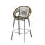 Tabouret d'extérieur en faux osier vert, ensemble de 2-967055907