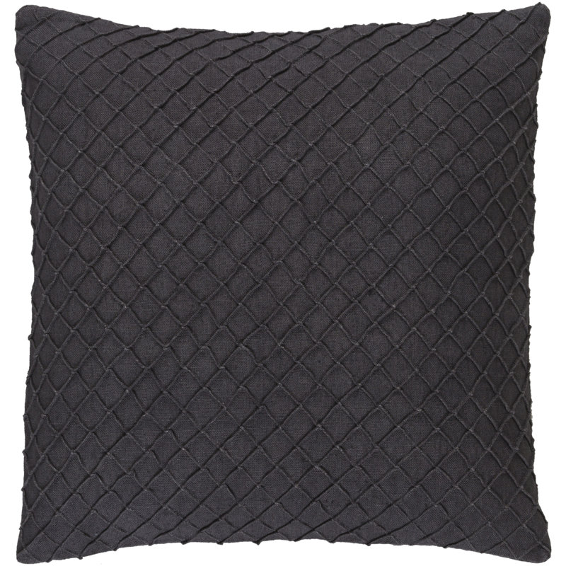 Pinnacle Geometric Throw Pillow, 22" x 22", Gray, Down