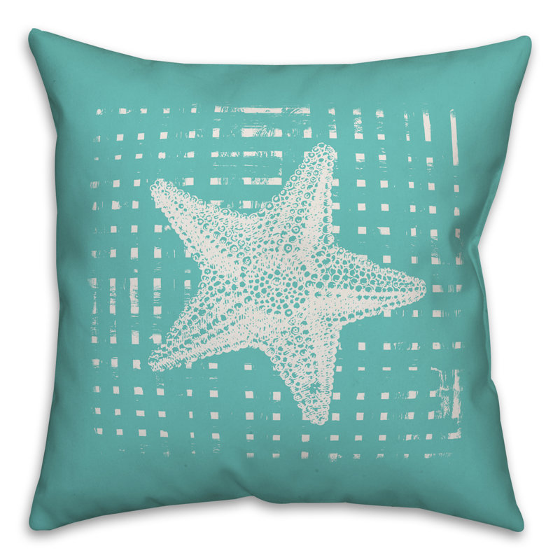 Reversible Throw Pillow, Square 16", Polyester/Polyfill