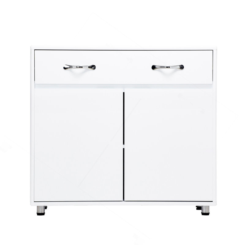 Two Door Side Table-White