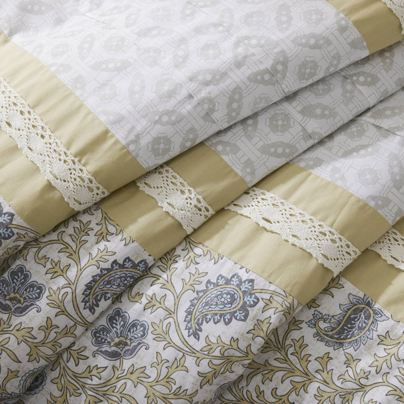 Ensemble de literie élégant en percale de coton, style campagne, grand