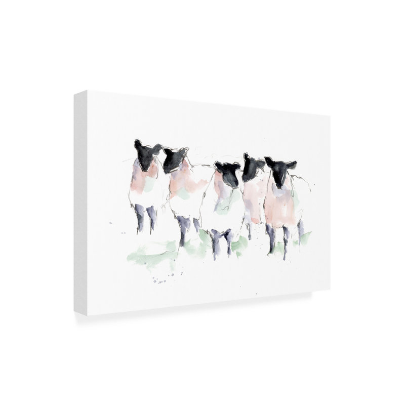 Art sur toile «Minimalist Watercolor Sheep I» par Ethan Harper, H 12 po x l 19 po x P 2 po