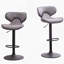 Ensemble de 2 tabourets pivotants réglables avec base chromée Weatherl Upholstery Airlift