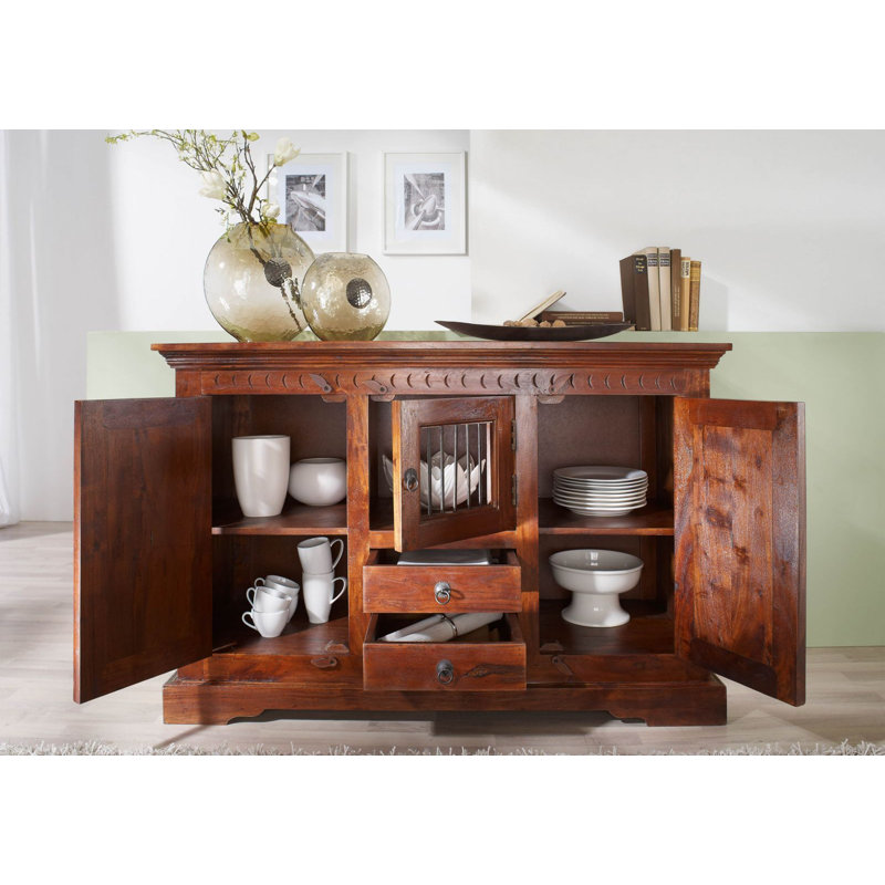 Oxford Solid Wood 130cm W 2 - Drawer Chest of Drawers, Nougat