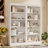 Tall Wood Bookcase with light strip and Adjustable Shelves-1073399828-1040772004