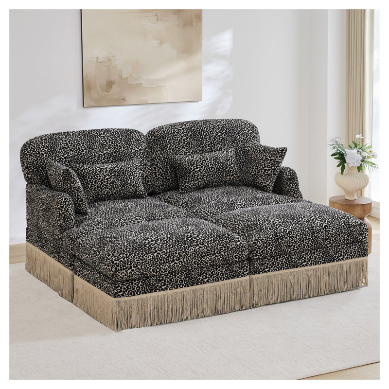Canapé modulaire avec repose-pieds Comfy Chenille
