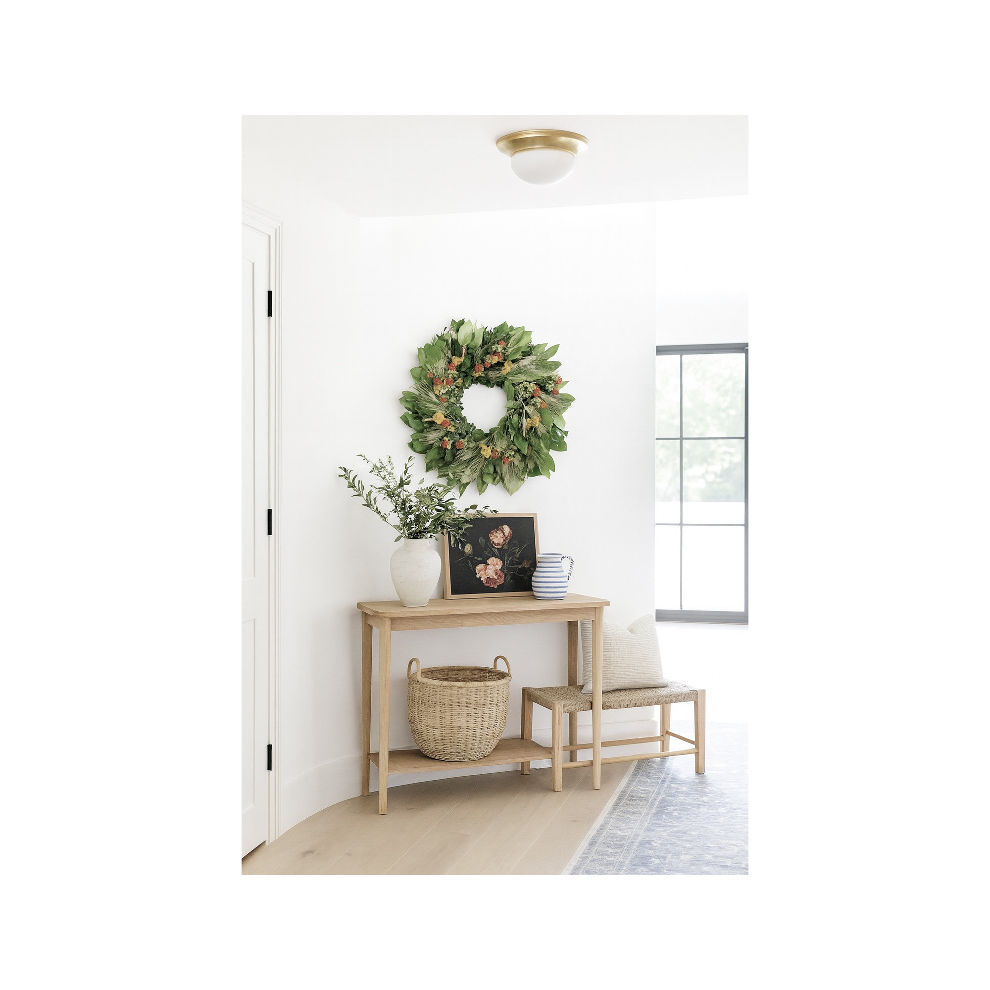 Handcrafted Dried Mixed Assortment Wreath, 30" H x 30" W x 6" D
