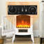 E Cairns 39cm W White Electric Fireplace with 2000 BTU