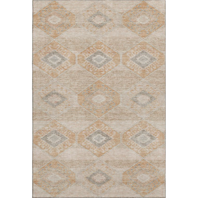 Premium Machine Washable Xamiera AMF1857 Aztec Rug