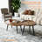 Nesting Coffee Table Set of 2, Walnut Coffee Tables for Living Room, Mid Century Modern Nesting Side Tables