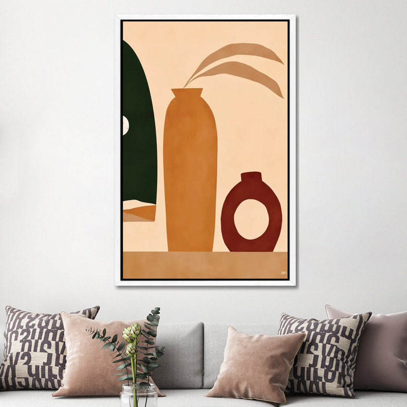 Ochre II by Bria Nicole - Print on Canvas, 152.5 cm H x 101.5 cm W, White Framed Canvas
