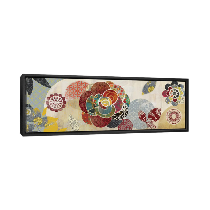 «Arabesque II» par Aimee Wilson, impression sur toile tendue, H 12 po x l 36 po x P 1,5 po, Toile avec cadre noir