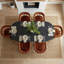 Ensemble de table de salle à manger pour 6 personnes avec table ovale et 6 chaises rembourrées en velours-100882824-100882827